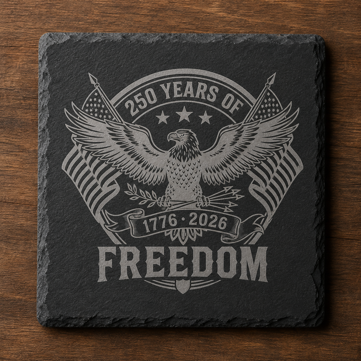 Freedom 250 Slate Coaster