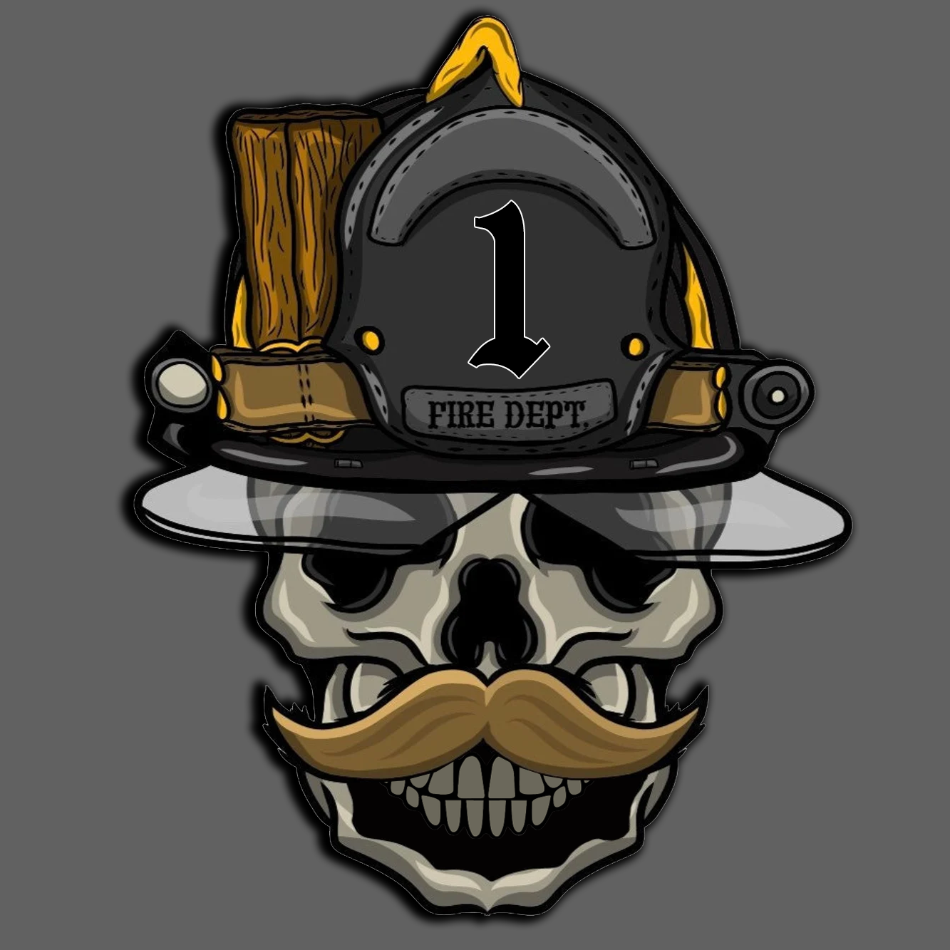 Firefighter Skull Decal