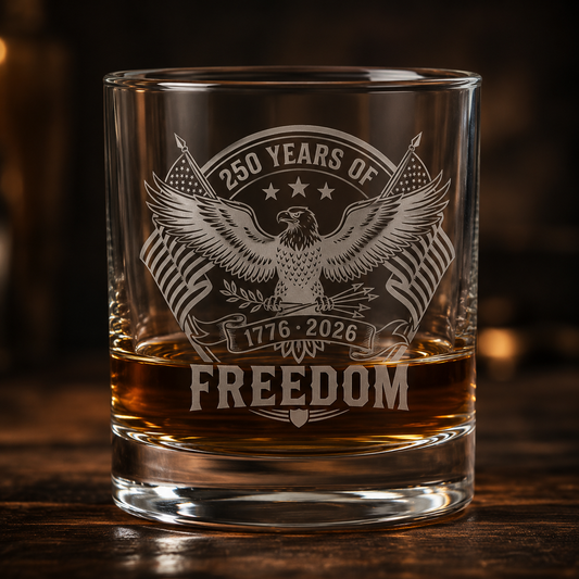 Freedom 250 Rocks Glass